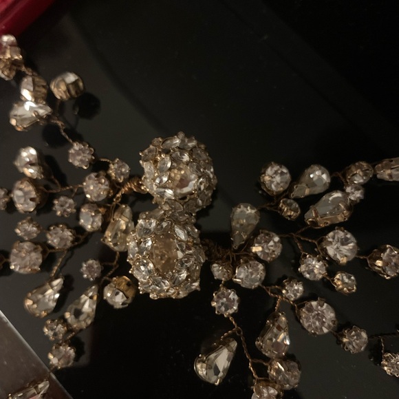 Zara Gold and Silver Crystal Drop Earrings - Picture 3 of 7